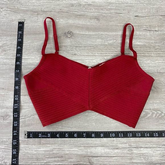 NWOT Super Down Bandage Red Crop Tank Top - Picture 8 of 8